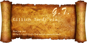 Gillich Terézia névjegykártya