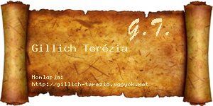 Gillich Terézia névjegykártya